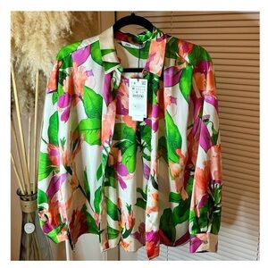 Zara Floral Print Shirt /Blouse